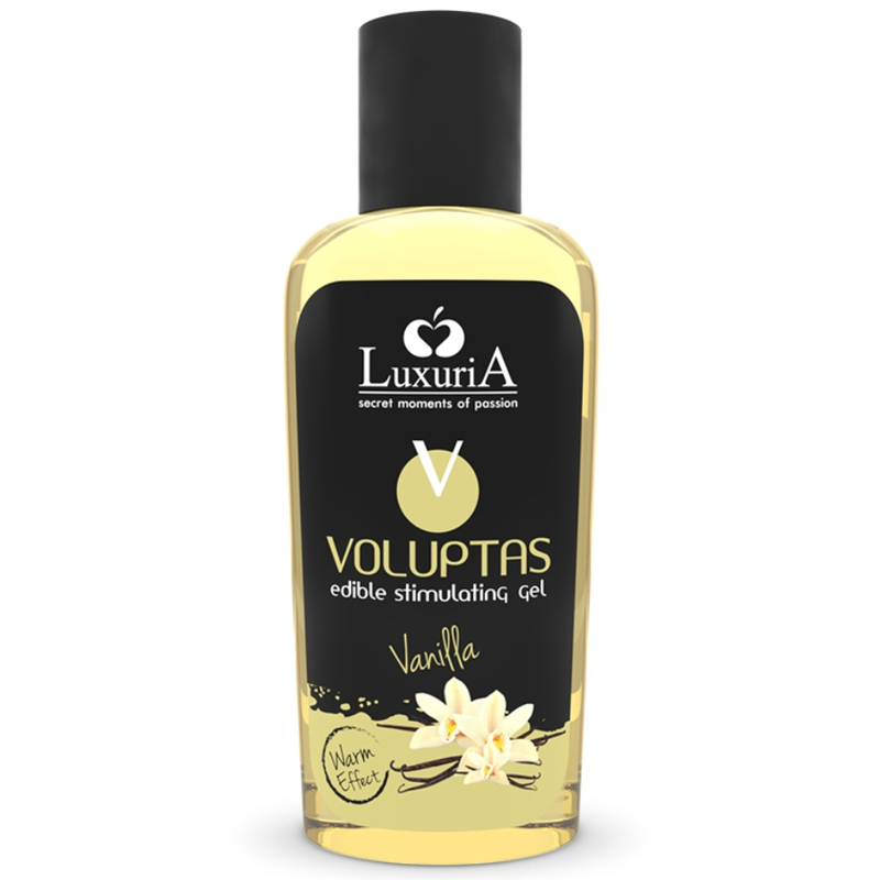 Jadalny żel do masażu Intimateline Luxuria Voluptas o smaku waniliowym, 100 ml