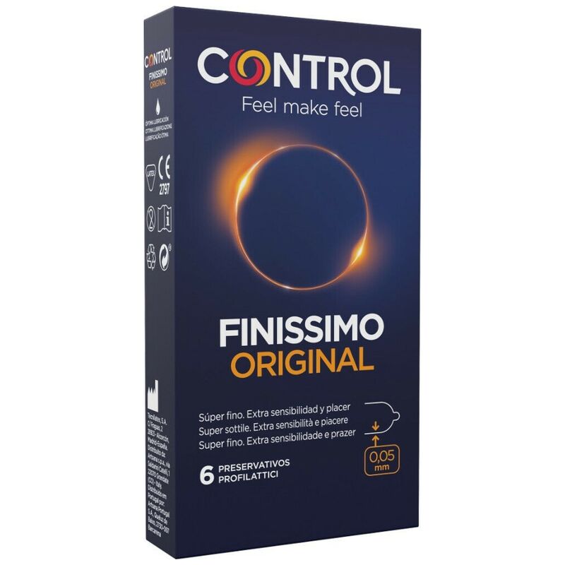 Cienkie prezerwatywy CONTROL Finissimo Original, 6 sztuk