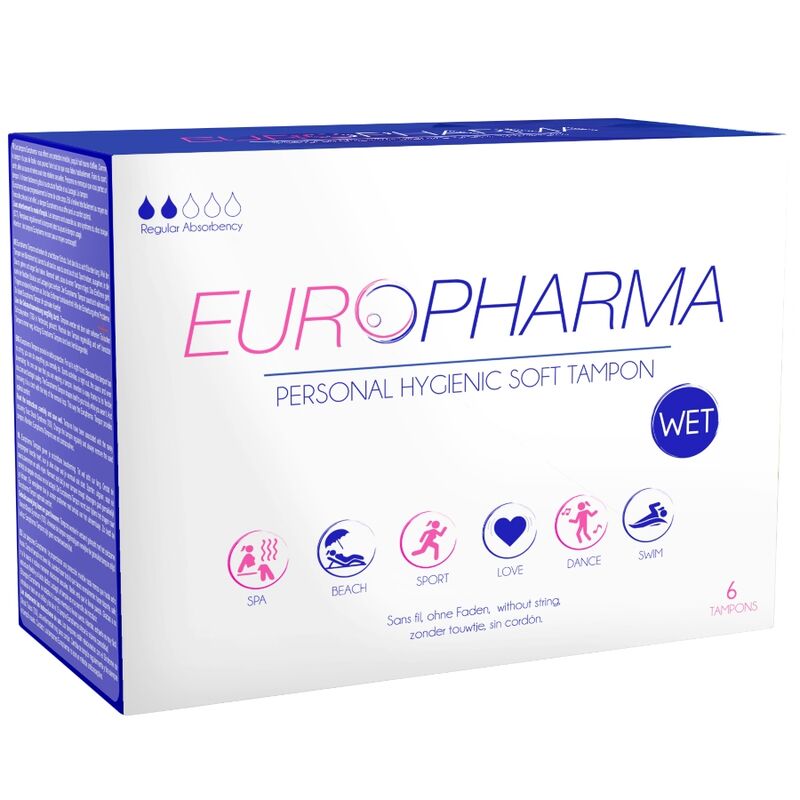 Tampony Europharma Action z pianki polwinylowej, 6 sztuk