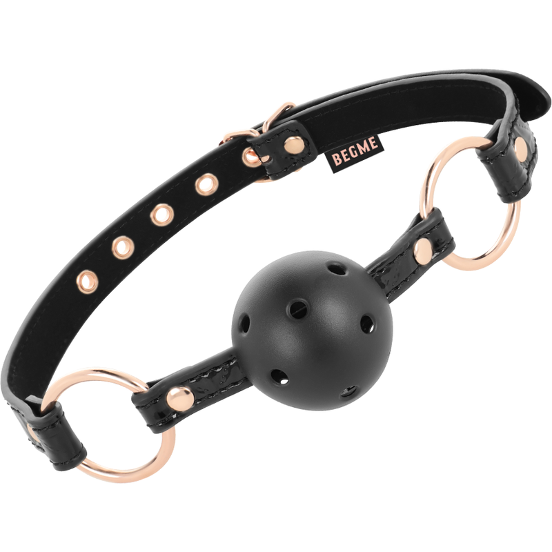 Knebel kulowy BEGME Black Edition z wegańskiej skóry