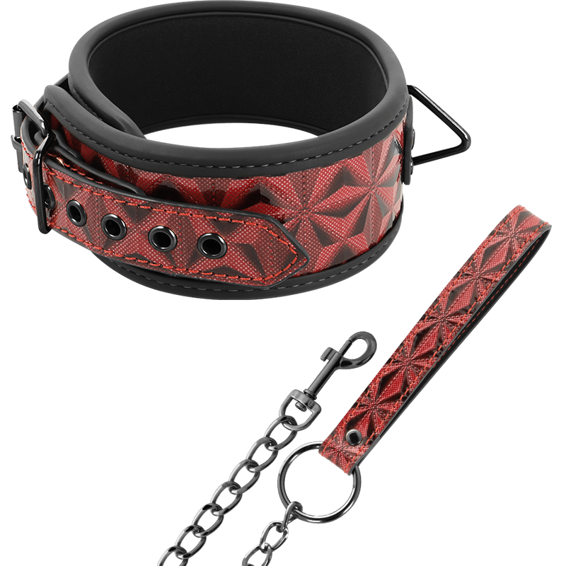 Obroża BDSM BEGME Red Edition z neoprenową podszewką