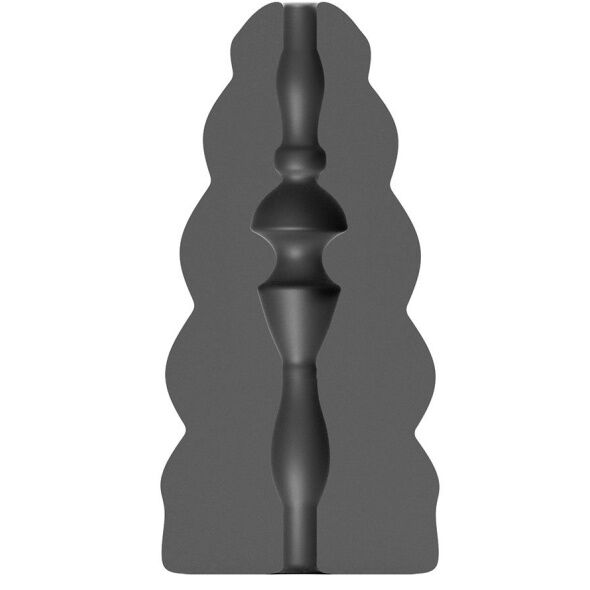 Masturbator ALL BLACK Flick z teksturowanym wnętrzem