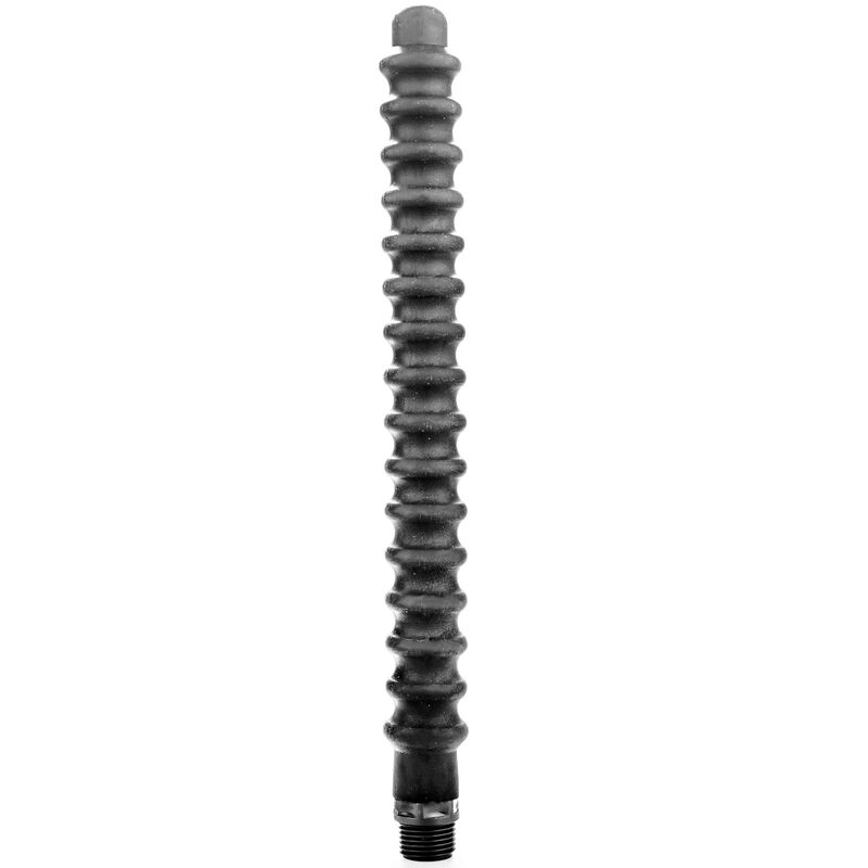 ALL BLACK Mega Ripple silikonowy prysznic analny z uniwersalnym adapterem