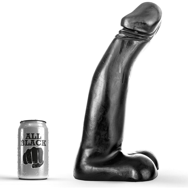 ALL BLACK realistyczny dildo, 29 cm