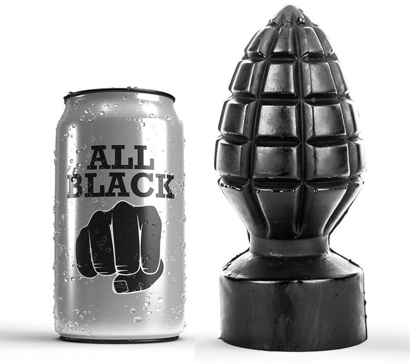 ALL BLACK korek analny w kształcie granatu, 14 cm