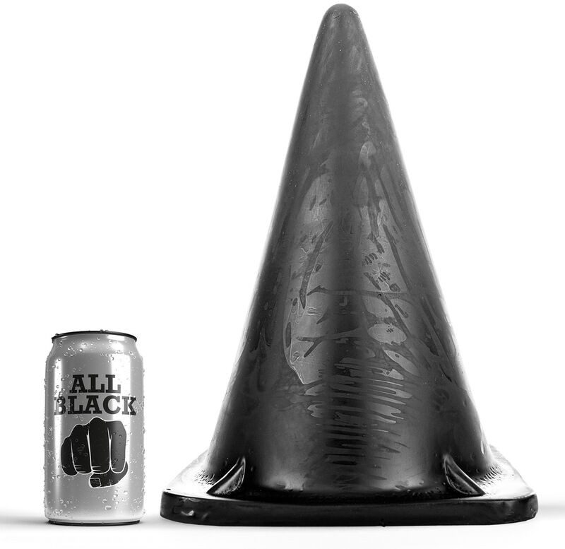 Trójkątny korek analny z PVC ALL BLACK