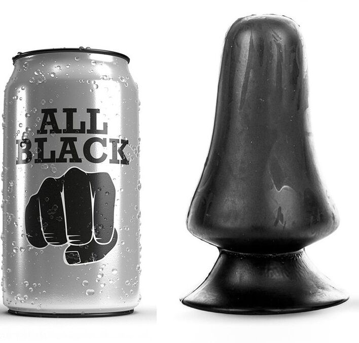 ALL BLACK korek analny, 12 cm