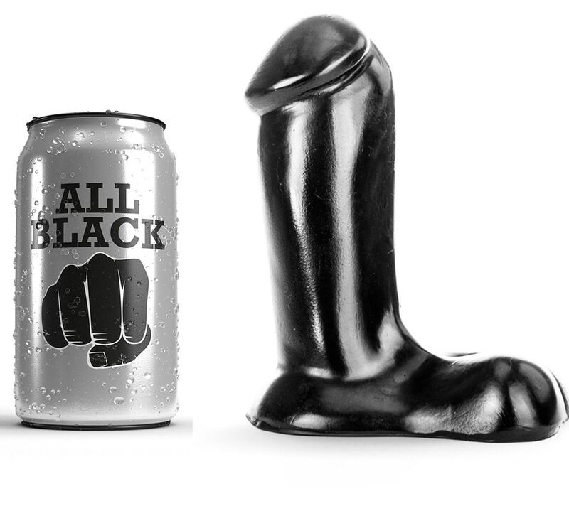 Realistyczny dildo ALL BLACK, 14 cm