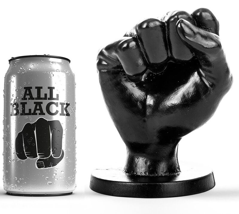 ALL BLACK korek analny w kształcie pięści, 14 cm