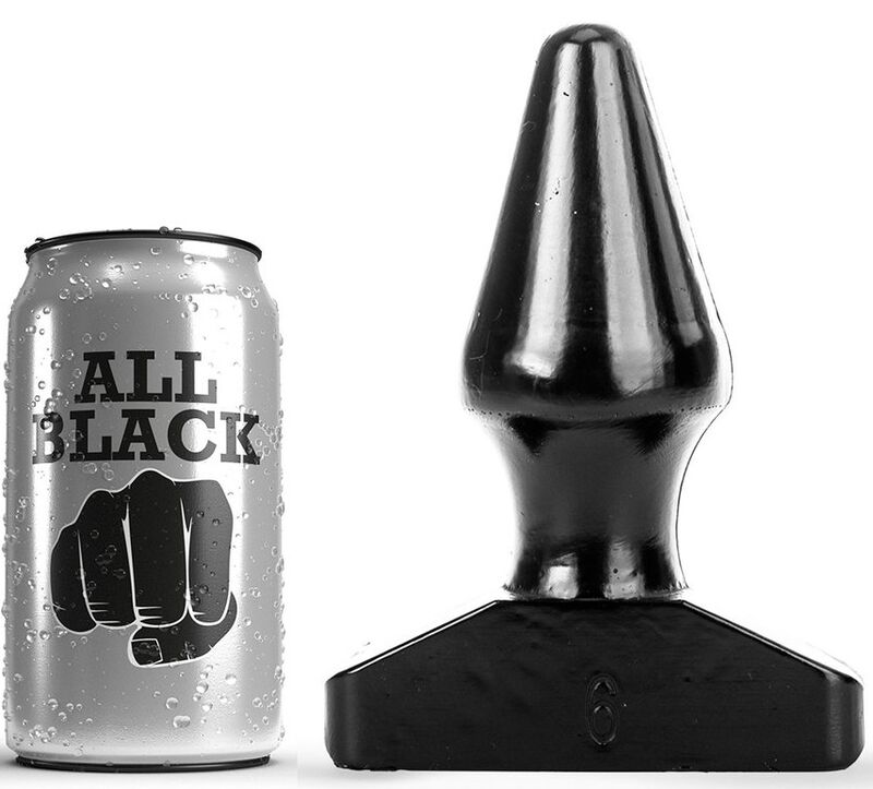 ALL BLACK korek analny z PVC, 15,5 cm