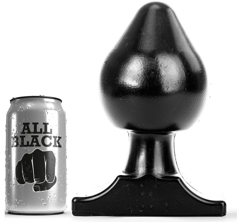 ALL BLACK korek analny, 19 cm