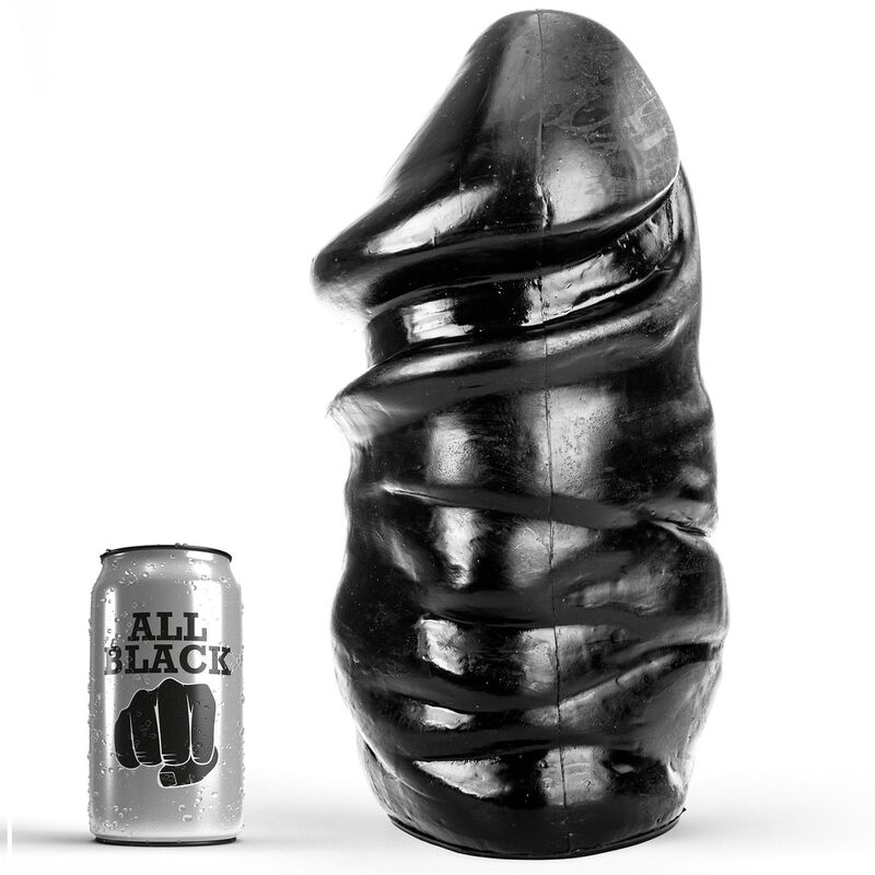 Czarny dildo analne ALL BLACK z PVC