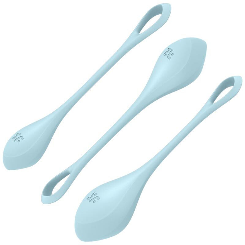 Kulki gejszy Satisfyer Yoni Power 2, niebieskie