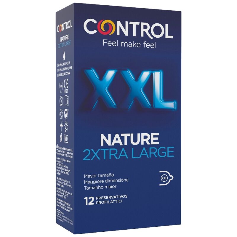Duże prezerwatywy Control Nature XXL, 12 sztuk