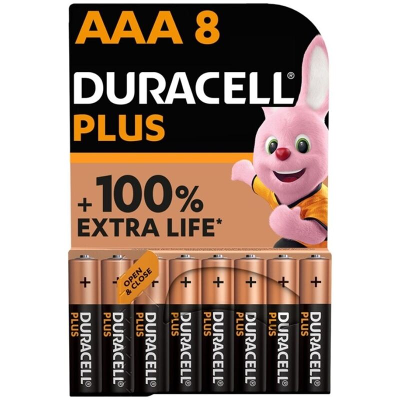 Baterie AAA alkaliczne LR03, długotrwałe, opakowanie 8 sztuk do domu DURACELL