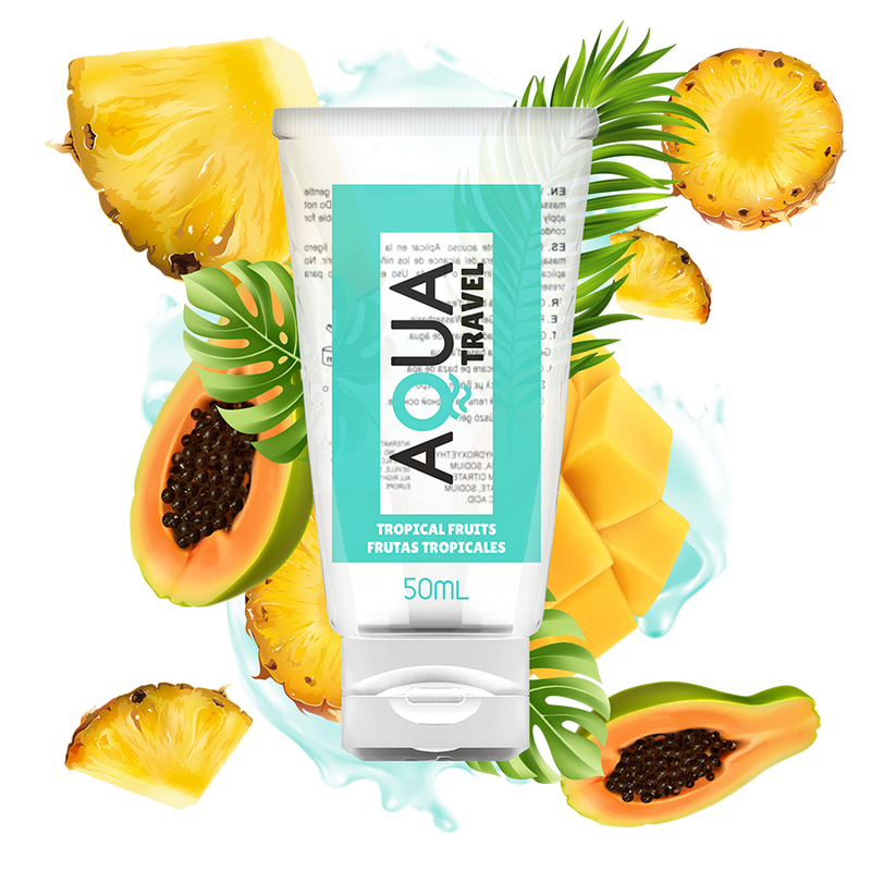 AQUA TRAVEL lubrykant smakowy, owoce tropikalne, 50 ml