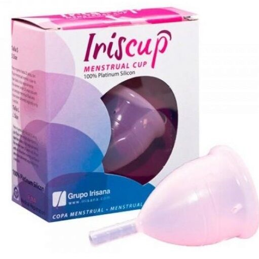Kubeczek menstruacyjny IRISCUP Small, różowy, z woreczkiem do sterylizacji