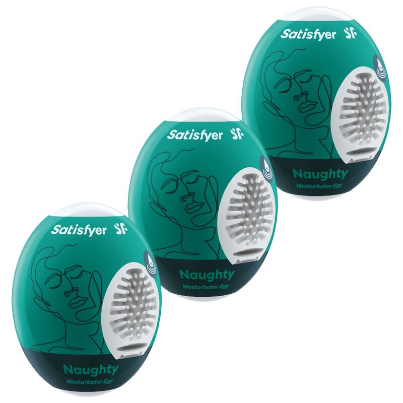 Satisfyer Naughty: 3 elastyczne masturbatory typu jajko