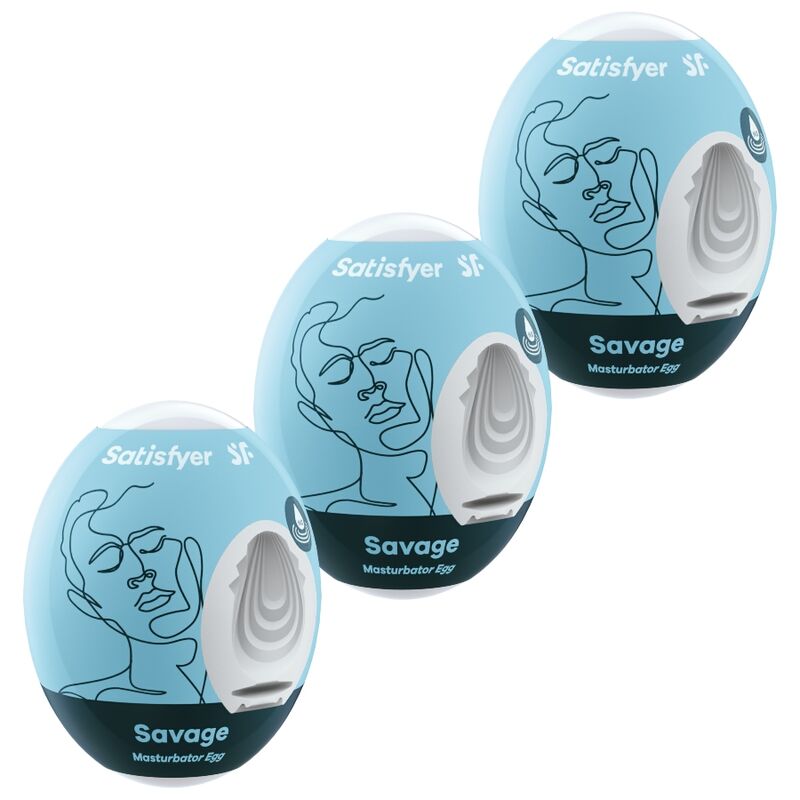 Jajka masturbacyjne Satisfyer Savage, zestaw 3 szt.