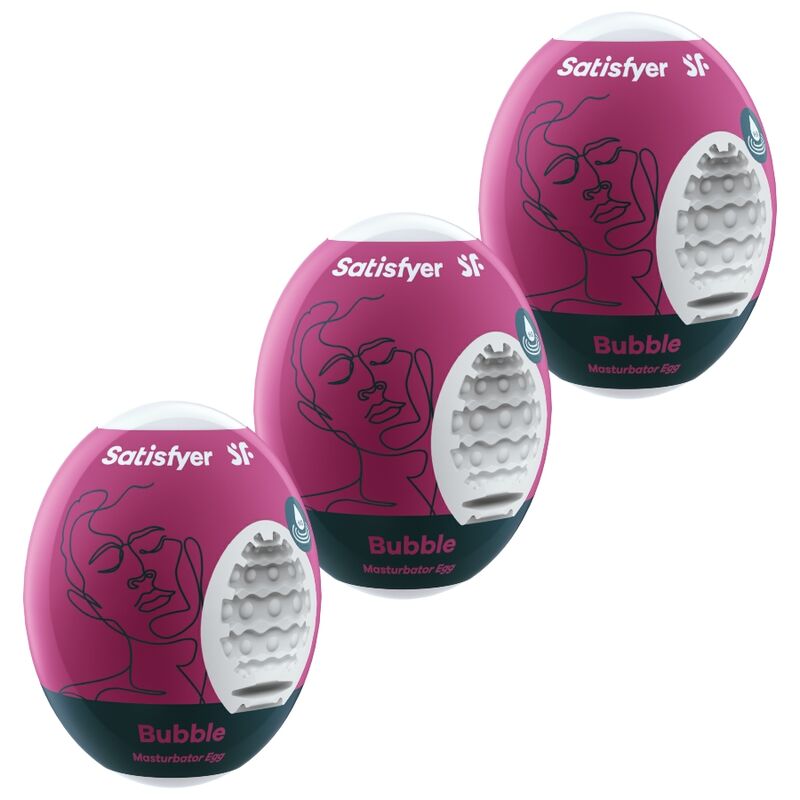 Satisfyer Eggs Bubble: 3 elastyczne jajeczka masturbacyjne