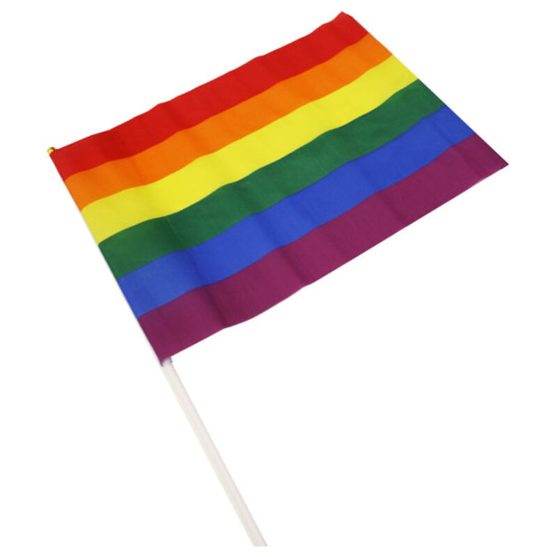 Proporczyk PRIDE z tęczową flagą, 43 x 31 cm