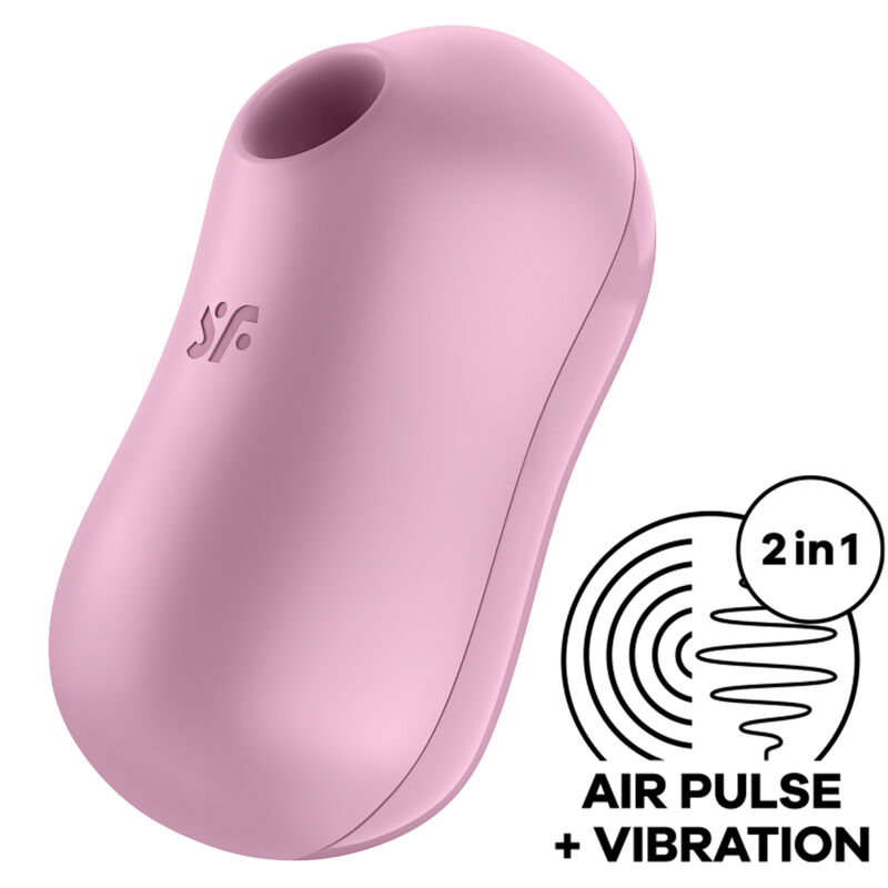 Wibrator falami ciśnienia Satisfyer Cotton Candy, fioletowy