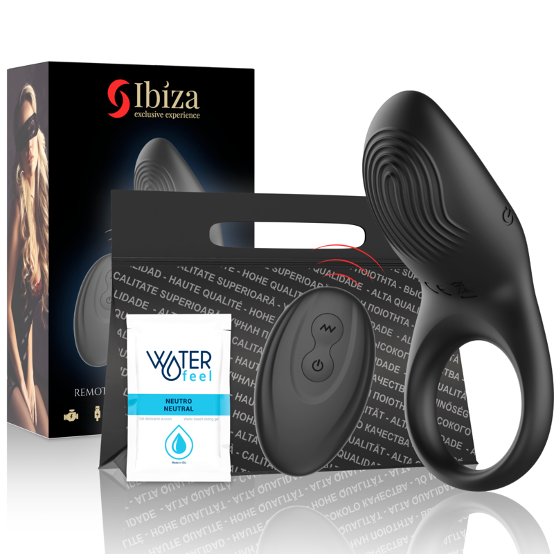 Pierścień wibrujący ze zdalnym sterowaniem i stymulacją łechtaczki, ładowany przez USB, wodoodporny IBIZA TECHNOLOGY