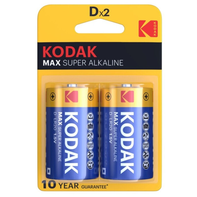 Bateria alkaliczna D LR20 1,5 V, długa żywotność, do latarek i zabawek, KODAK