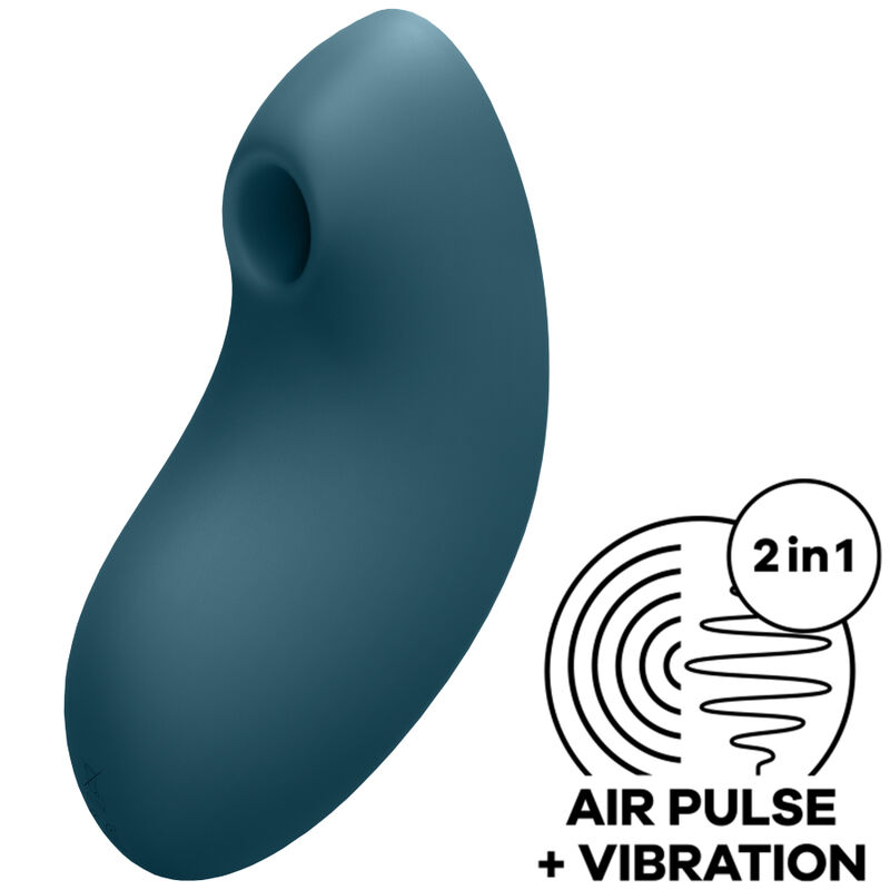Wibrator łechtaczkowy z pulsacją powietrza i silikonem, z regulowaną intensywnością SATISFYER