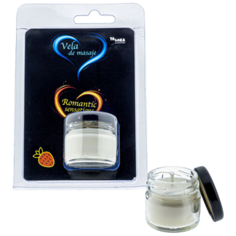 Świeca do masażu TALOKA o zapachu truskawkowym, 30 ml