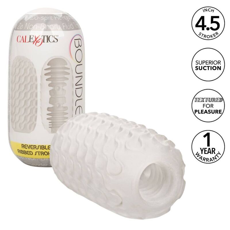 CalExotics Reversible Ribbed Stroker z dwiema teksturami
