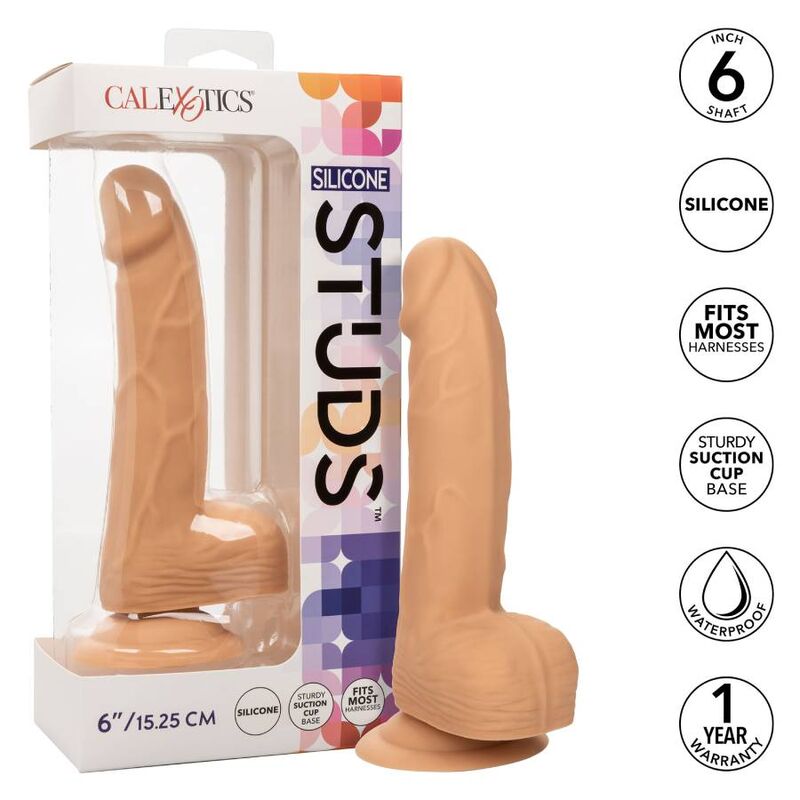 CalExotics Silicone Studs silikonowy dildo z przyssawką, 15,24 cm