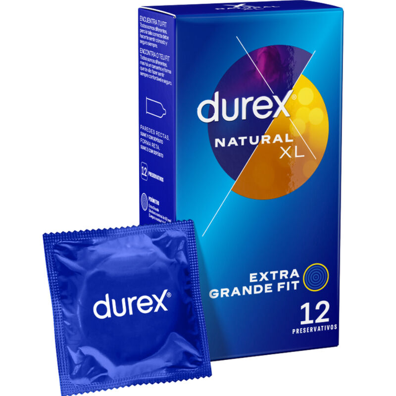 Duże prezerwatywy Durex Natural XL, 12 sztuk