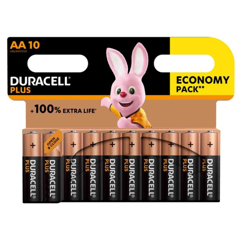 Baterie AA LR6, zestaw 10 sztuk, długa żywotność do urządzeń codziennego użytku DURACELL