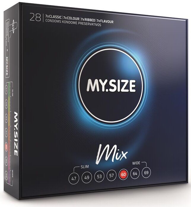 Prezerwatywy MY.SIZE Mix Standard 60 mm, 28 sztuk