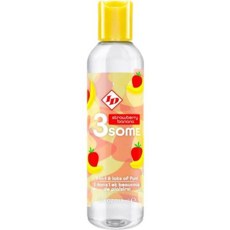 Żel intymny ID 3SOME o smaku truskawkowo-bananowym, 4 fl oz