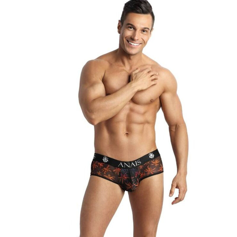 Jockstrap bikini z czarnej siateczki z odkrytymi pośladkami na zmysłowe noce ANAIS