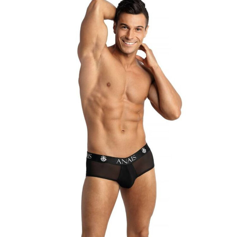 Jock bikini z czarnego tiulu z odkrytymi pośladkami i wygodnym krojem ANAIS