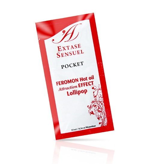 Olejek do masażu Extase Sensual z efektem rozgrzewającym, smak lizakowy, 10 ml