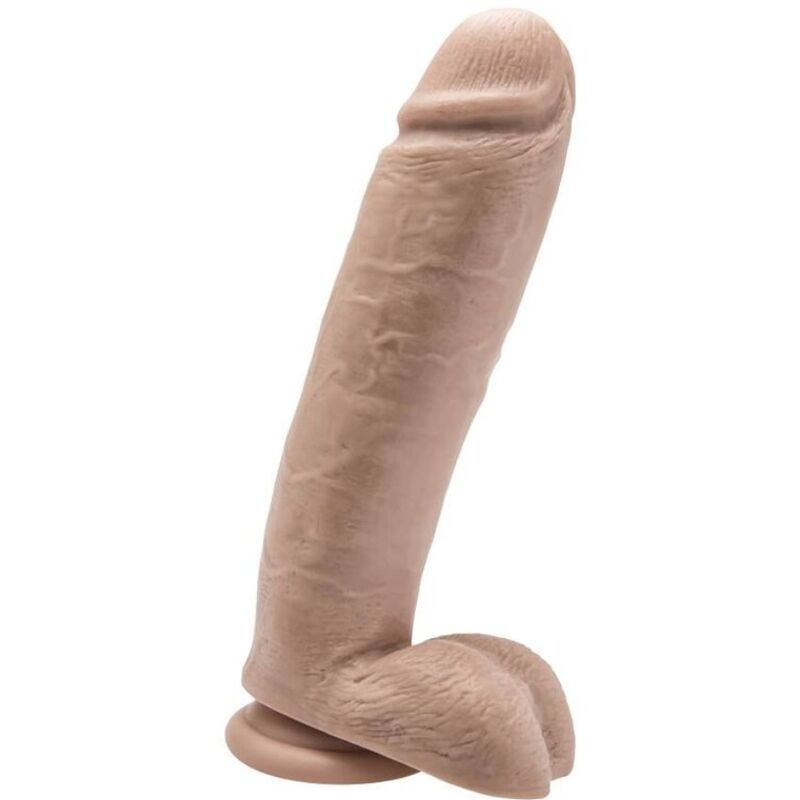 GET REAL dildo z jądrami, w kolorze skóry, 25,5 cm