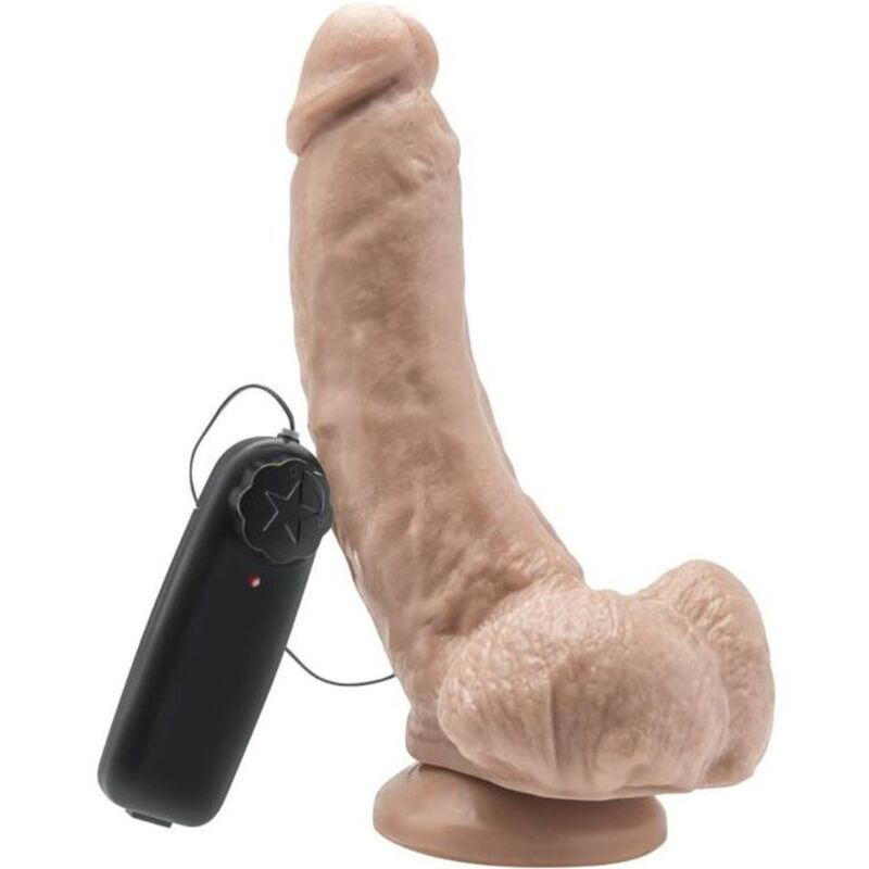 GET REAL wibrator z pilotem i jądrami, 20,5 cm