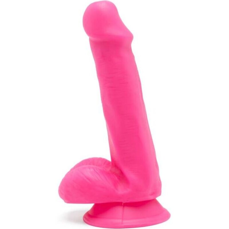 GET REAL Happy Dicks dildo z jądrami, 12 cm, różowy