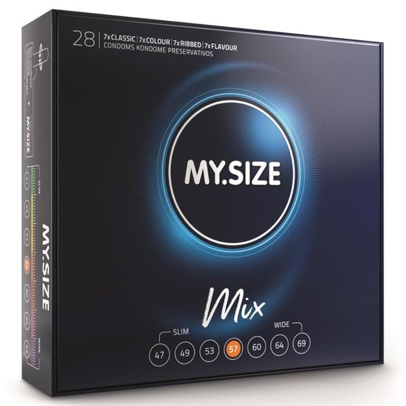Prezerwatywy MY SIZE Mix Standard 57 mm, 28 sztuk