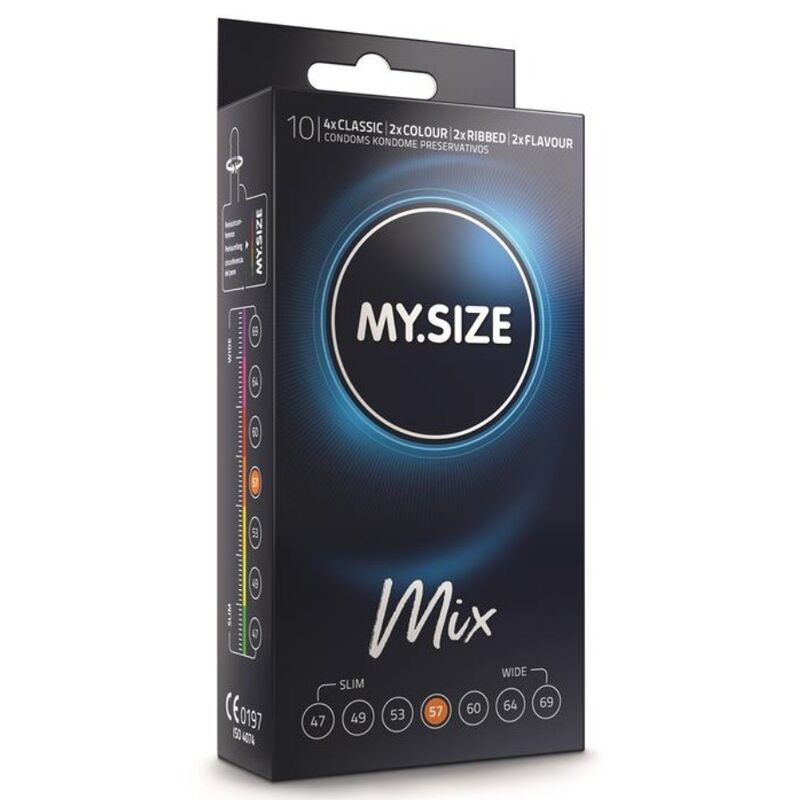Prezerwatywy MY SIZE Mix Standard 57 mm, 10 sztuk
