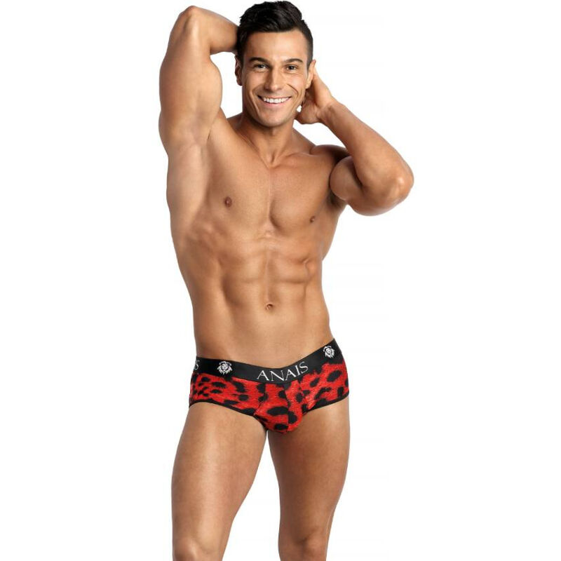 Seksowne jockstrapy z odkrytymi pośladkami, mikrofibra w zwierzęcy wzór, wygodne ANAIS