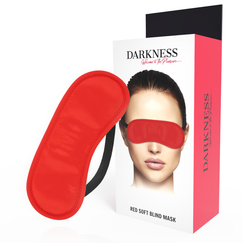 Czerwona opaska na oczy z satyny DARKNESS