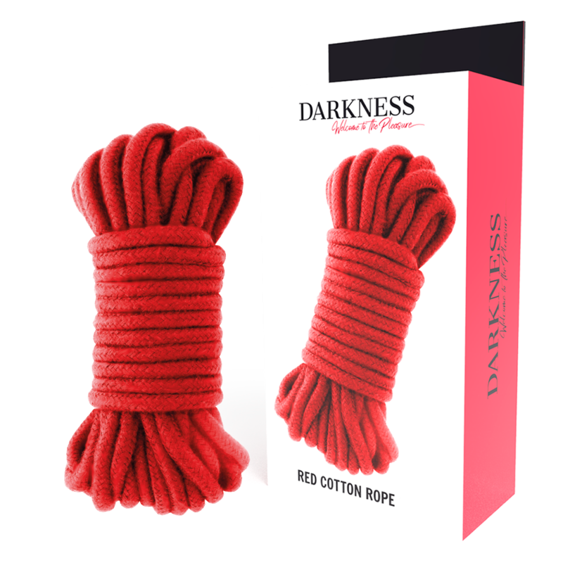DARKNESS BONDAGE czerwona bawełniana lina do bondage