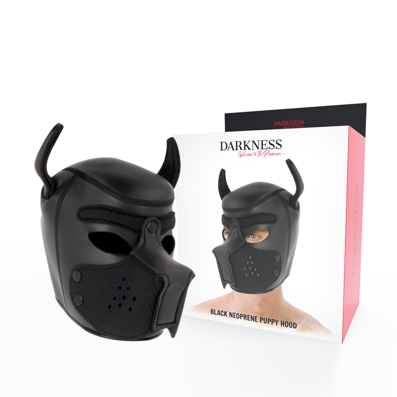DARKNESS Maska psa z neoprenu z odpinanym pyskiem, L