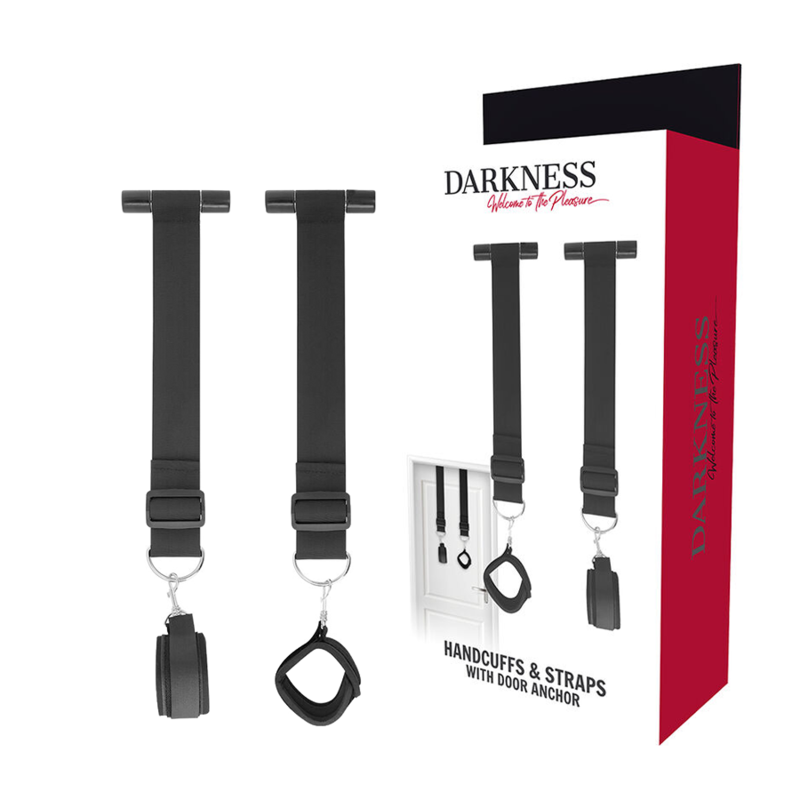 Kajdanki na ręce DARKNESS BONDAGE do mocowania na drzwiach