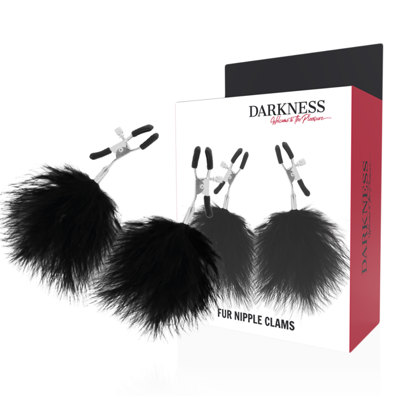 DARKNESS zaciski na sutki z pomponami